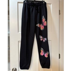 Shero Butterfly Sweatpants Black size medium